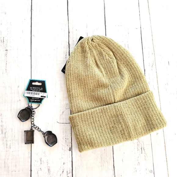 NEW LOT of 2 Disney NBC Khaki Oogie Boogie Beanie Cap Hat & Metal Keychain - Picture 3 of 7